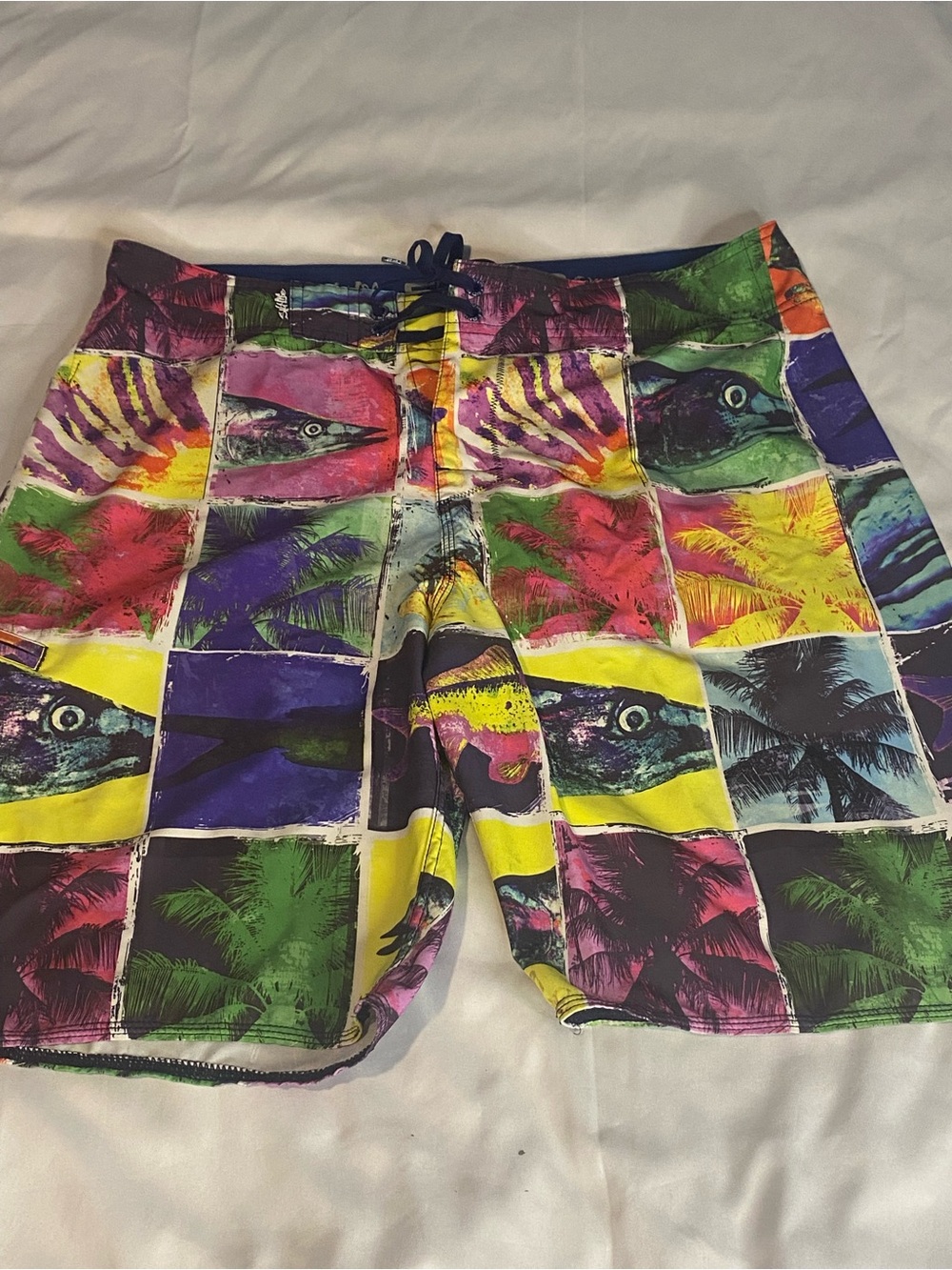 Salt Life Men's Swim Trunks Size34 Board Shorts Multicolor Tropical Print
